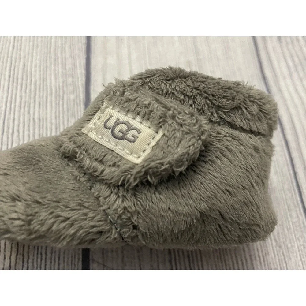 Grey Gray Ugg Uggs Bixbee Baby Toddler Slippers Booties, Size 2/3